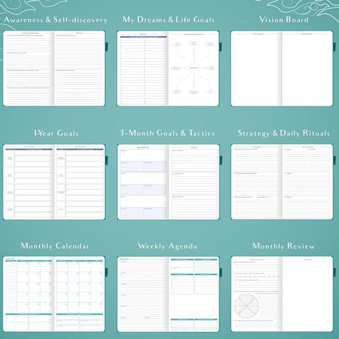 Legend Weekly Colorful Planner 2nd Edition – Undated Life & Work Agenda Journal for Time Management, Goal Setting, Productivity, Tasks & to Do Lists – A5 Size, 5.8 ″ x 8.3″, Hardcover – Turquoise in Saudi Arabia