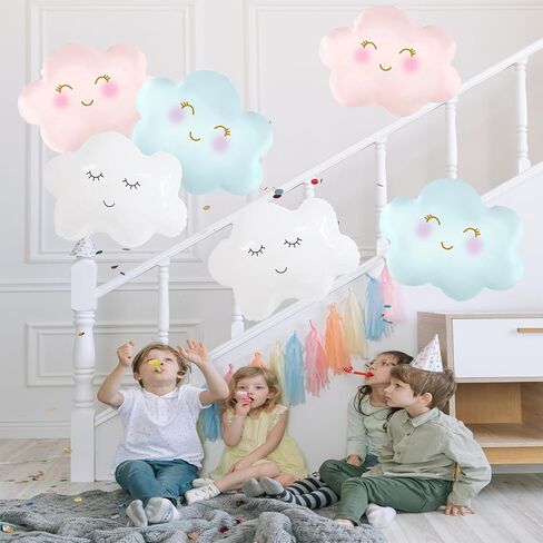 البالونات السحابة 6pcs إحباط البالونات السحابة المسلحة المسلحة للاستحمام الطفل وتوريدات حفلات عيد الميلاد in Kuwait