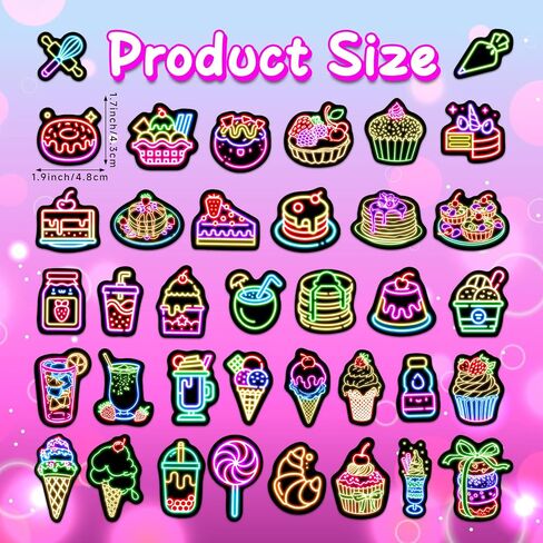 Neon Water Bottle Stickers for Kids Glow in The Dark, 60 PCS Vinyl Waterproof Stickers Pack for Laptop Skateboard Phone Case, Cute Neon Animals Decals for Teens in Saudi Arabia