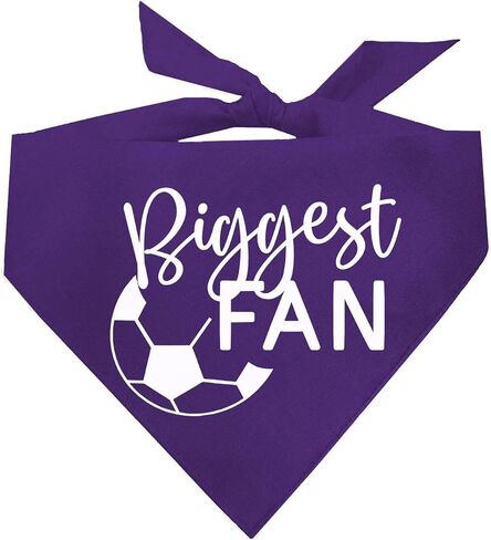 Biggest Fan Soccer Dog Bandana | 100% Cotton Adjustable Triangle | Made in USA | Sports Game Day | Professional Team | Football | Orange One Size (539) in Saudi Arabia