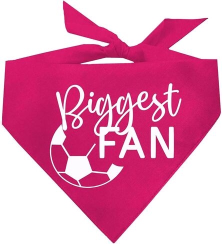 Biggest Fan Soccer Dog Bandana | 100% Cotton Adjustable Triangle | Made in USA | Sports Game Day | Professional Team | Football | Orange One Size (539) in Saudi Arabia