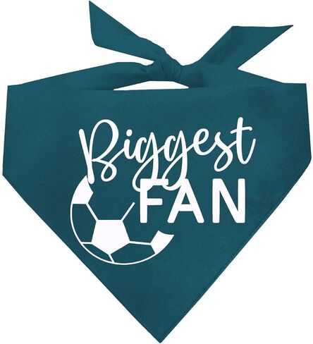 Biggest Fan Soccer Dog Bandana | 100% Cotton Adjustable Triangle | Made in USA | Sports Game Day | Professional Team | Football | Orange One Size (539) in Saudi Arabia