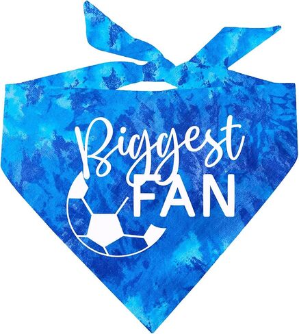 Biggest Fan Soccer Dog Bandana | 100% Cotton Adjustable Triangle | Made in USA | Sports Game Day | Professional Team | Football | Orange One Size (539) in Saudi Arabia