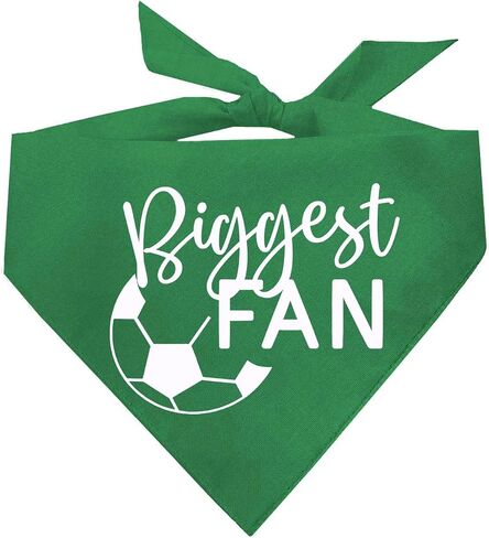 Biggest Fan Soccer Dog Bandana | 100% Cotton Adjustable Triangle | Made in USA | Sports Game Day | Professional Team | Football | Orange One Size (539) in Saudi Arabia