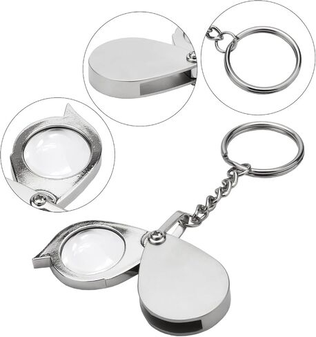 رونغون جيب صغير مكبرة الزجاج 10x المجوهرات Loupe Magnifier طي العدسة المكبرة حلقة المجوهر in Kuwait