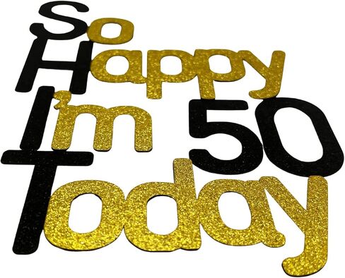 سعيد جدا أنا 16 اليوم! أغطية كعكة عيد الميلاد - بريق أسود ، ستة عشر كعكة توبر ، ديكورات عيد ميلاد السادس عشر in Kuwait