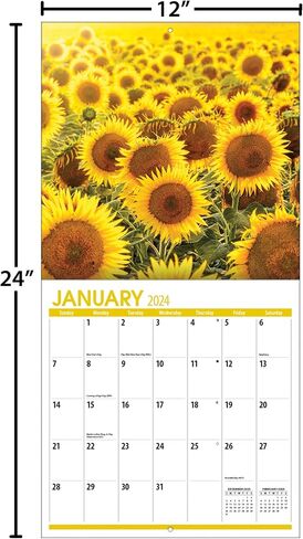 TURNER PHOTOGRAPHIC Sunflowers 12x12 Photo Wall Calendar (25998940054) in Saudi Arabia