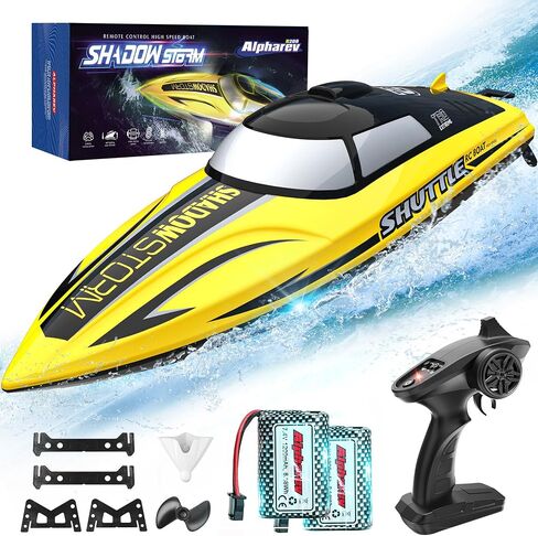ALPHAREV RC Boat - R208 20+ MPH Fast Remote Control Boat for Pool & Lake, 2.4GHz RC Boats for Adults & Kids, Summer Water Toys Birthday Gifts for Boys in Saudi Arabia