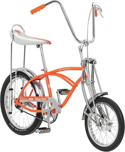 Schwinn Classic Krate Kids Bike for Boys Girls Age 6+ Years Old, 13-Inch Frame, Iconic Sting-Ray Frame & Springer Fork, Vintage High-Rise Ape Handlebar, Banana Seat, 16" Front Wheel and 20" Rear Wheel in Saudi Arabia