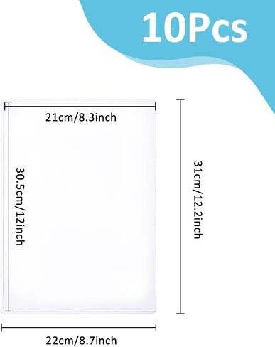 SUPERFINDINGS 10Pcs 5.8x8.3inch Clear Sheet Protectors Plastic A5 Paper Protectors Waterproof Hard Document Photo Sleeves Holder Horizontal Rigid Print Protectors for Menu File in Saudi Arabia