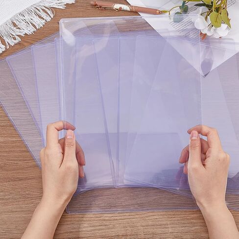 SUPERFINDINGS 10Pcs 5.8x8.3inch Clear Sheet Protectors Plastic A5 Paper Protectors Waterproof Hard Document Photo Sleeves Holder Horizontal Rigid Print Protectors for Menu File in Saudi Arabia