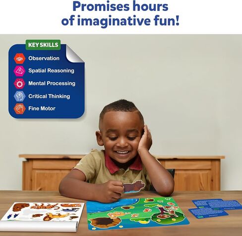 Skillmatics Reusable Stickers - Around Town, Creative Story Building Activity, Mess-Free, Learning & Educational Travel Toy, 150+ Stickers, Preschool Skills, Gifts for Kids Ages 3, 4, 5, 6, 7 in Kuwait