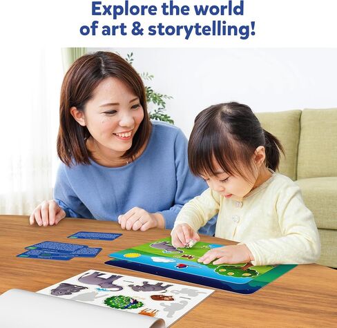 Skillmatics Reusable Stickers - Around Town, Creative Story Building Activity, Mess-Free, Learning & Educational Travel Toy, 150+ Stickers, Preschool Skills, Gifts for Kids Ages 3, 4, 5, 6, 7 in Kuwait