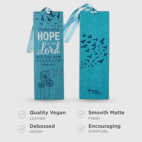 Christian Art Gifts Premium Faux Leather Bookmark for Women: Strength & Dignity Inspirational Bible Verse, Purple in Saudi Arabia