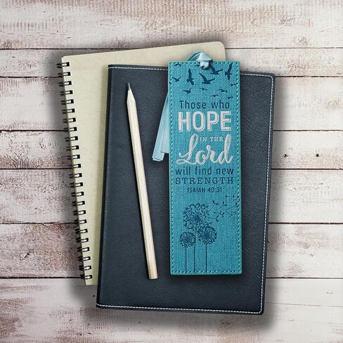 Christian Art Gifts Premium Faux Leather Bookmark for Women: Strength & Dignity Inspirational Bible Verse, Purple in Saudi Arabia