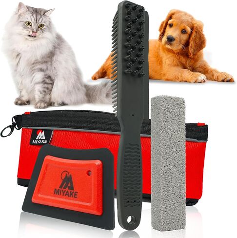 Miyake 3-in-1 Pet Hair Tool Kit-تفاصيل تلقائية ، الأريكة ، الأثاث ، تنظيف الوبر والسجاد ، أداة مزيل الشعر للقطط والكلاب ، مقعد السيارة في تنظيف عميق وأدوات منزلية in Kuwait