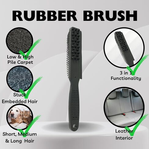 Miyake 3-in-1 Pet Hair Tool Kit-تفاصيل تلقائية ، الأريكة ، الأثاث ، تنظيف الوبر والسجاد ، أداة مزيل الشعر للقطط والكلاب ، مقعد السيارة في تنظيف عميق وأدوات منزلية in Kuwait