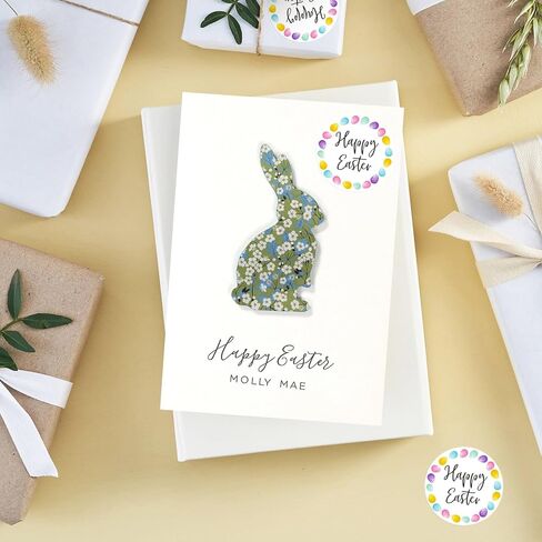 G2PLUS Easter Gift Stickers, 120Pcs Happy Easter Stickers, 2" Round Eggs Label Sticker for Candy Bags, Gift Wrapping, Spring Party Favors in Saudi Arabia