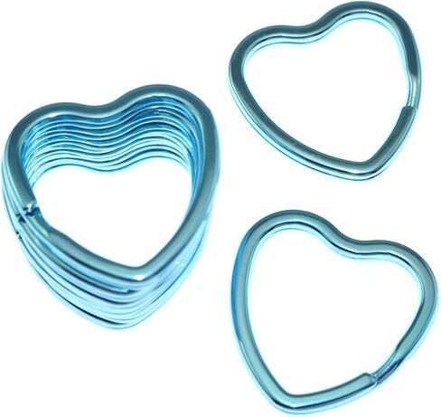 15PCS Pink Heart Shape Key Ring Colorful Split Ring Ring Leather Craft for Key Chains Connectors Jewelry Making in Saudi Arabia