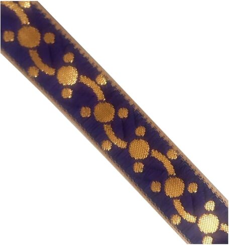 KVR Polyester Silk Brocade Jacquard Craft Trim Sewing Embroidery Decoration Ribbon Lace Garment Dress Skirt Wedding Party (105-0.85 inch Wide, 9 Yard in roll) in Saudi Arabia