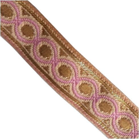 KVR Polyester Silk Brocade Jacquard Craft Trim Sewing Embroidery Decoration Ribbon Lace Garment Dress Skirt Wedding Party (105-0.85 inch Wide, 9 Yard in roll) in Kuwait