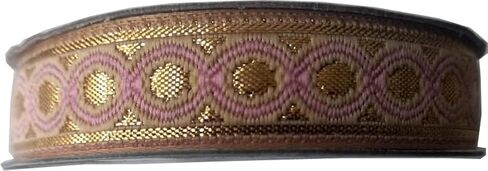 KVR Polyester Silk Brocade Jacquard Craft Trim Sewing Embroidery Decoration Ribbon Lace Garment Dress Skirt Wedding Party (105-0.85 inch Wide, 9 Yard in roll) in Kuwait