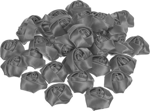 PATIKIL 1.6" Satin Ribbon Roses, 20 Pack Artificial Flowers Roses Heads Handmade Fake Flowers Fabric Flowers for Crafts Wedding Bouquet, Pink in Saudi Arabia