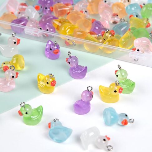 توهج في The Dark Stars Charms Star Duck Turtle Tortle Beads Resin Resin Charm Miniature Miniature Cute Animal Pendants for Jewelry Making Bracelets Netclace Actor in Kuwait