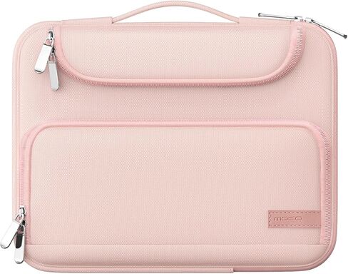 MoKo 13-14 Inch Laptop Sleeve Bag Fits New 13-inch Mac Air M5 & Mac Neo A18 Pro, 14" MacPro M5/M4/M3/M2/M1, 13" Mac Air, Polyester Bag with Double Pockets, Retractable Handle, Black & Gray in Kuwait