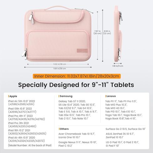 MoKo 13-14 Inch Laptop Sleeve Bag Fits New 13-inch Mac Air M5 & Mac Neo A18 Pro, 14" MacPro M5/M4/M3/M2/M1, 13" Mac Air, Polyester Bag with Double Pockets, Retractable Handle, Black & Gray in Kuwait