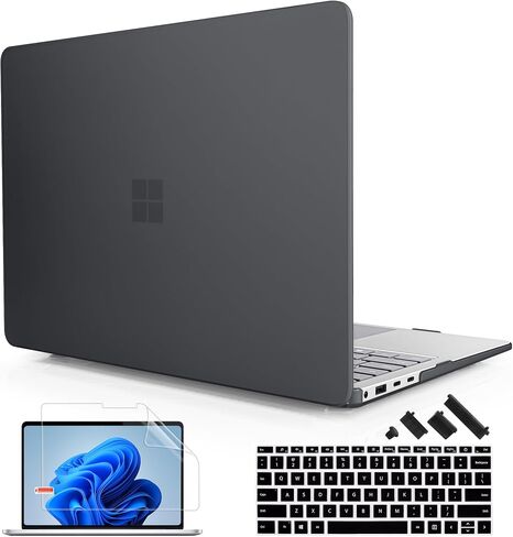 Case for Microsoft Surface Laptop 13.8 inch, 2024 Windows 11 Copilot+ PC, 7th Edition Touchscreen Display, Plastic Hard Shell Case with Keyboard Cover & Screen Protector, Sparkly Pink in Saudi Arabia
