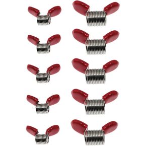 Maxmoral 10PCS Flexible Bead Plugs Bead Threading Clip Wire Stopper Spring Beads with Red Handle for Jewelry Making DIY Jewelry Creative Bead Wire Ends Prevent Beads from Falling Off