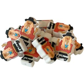 Country Singer Wilson Silicone Focal Beads 12pk Bulk Lyrics Beadable Pens Lainey Heart Like a Truck for DIY Freshie Girl Character Guitar