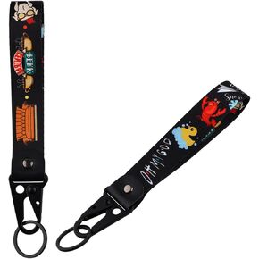 أفلام تلفزيونية صديق أصدقاء Lanyard Keychain ، شارات ID أنيمي مفتاح الحبل للحصول على بطاقة الهوية ، حالة الهاتف الخلوي (Big 2)