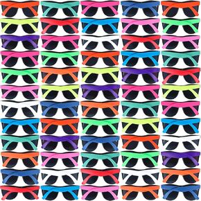 60 Pack Sunglasses Bulk for Party favors,12 Neon Sun Glasses with UV400 Protection,Great Gift for Pool Party,Beach Party,Birthday,Goody Bag Filler,Party Toys,Outdoor Party Supplies for Teens Adults
