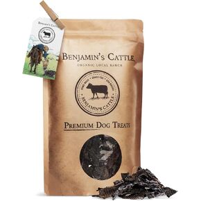 Benjamin's Cattle Single Ingredient - Organic Grass FED & Finished Beef Liver Dog Treats - Hand Made Dog Treats - Healty Dog Chews - Treats for Dogs Made in USA -5oz