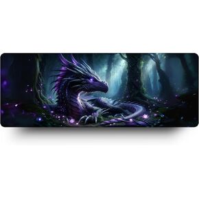 Gaming Mouse Pad, Nightbloom Dragon Extra Large Desk Mat (31.5x11.8in)