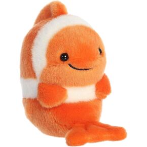 Aurora® Playful Rolly Pet™ Comic Clown Fish™ Stuffed Animal - Compact Size for On-The-Go Fun - for Adults, Kids, Birthdays, and Anniversaries - Orange 5 Inches