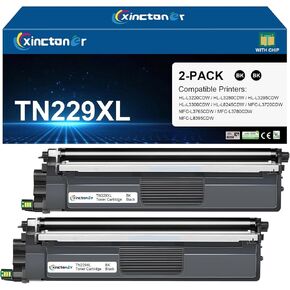 TN229XL Black Toner Cartridge High Yield Compatible Replacement for Brother TN229XL TN229XLBK TN229 Toner for Brother HL-L3280CDW MFC-L3780CDW MFC-L3720DW HL-L3300CDW HL-L3220CDW Printer (2 Pack)