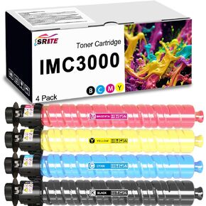 IMC3000 IMC3500 Toner Cartridge 842251 842252 842253 842254 Replacement for Ricoh Lanier Savin IMC3000 IMC3500 IM C3000 IM C3500 Printers (4-Pack)