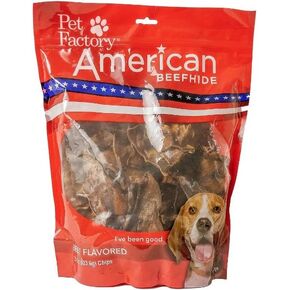 Pet Factory American Beefhide Chips Dog Chew Treats - Beef Flavor, 22 oz