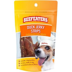 Beefeaters Duck Jerky Strips Dog Treat, 1.58oz, Case of 12, Brown