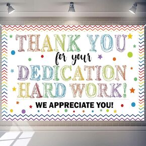 Employee Appreciation Day Banner Backdrop, Employee Staff Team Appreciation Week Decorations, We Appreciate You Banner Backdrop for Employee Appreciation Day Decorations Staff Appreciation Banner