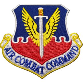 United States Air Force USAF Air Combat Command Embroidered Patch, with Iron-On Adhesive (Full)