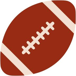 Set of 5 American Football Iron on Screen Print Fabric Applique Machine Washable Transfer Rugby