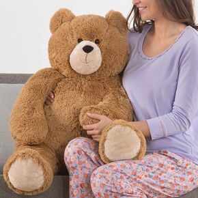 Vermont Teddy Bear Giant Teddy Bear – 4 FT, 48" Large Plush Toy, Giant Stuffed Animal, Soft Brown Bear Easter Gift for Girlfriend, Wife, Anniversary or Birthday – Crafted in The USA