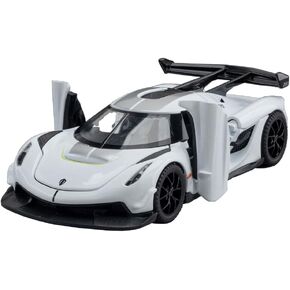 Toy Cars Model Koenigsegg Jesko White Alloy Collectibles Die-cast Vehicles with Sound and Light
