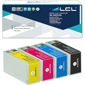 LCL SJIC22P Ink Cartridge Replacement for ColorWorks TM-C3500 TM-C3510 TM-C3520 C3500 C3510 C3520 Printer (4-Pack KCMY)