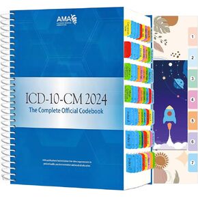 Index Tabs for ICD-10-CM 2024 The Complete Official Codebook(AMA/Opt Version), 70 Laminated Tabs, Blank Tabs Included, with Alignment Guide and Bookmarker(Book not Included)