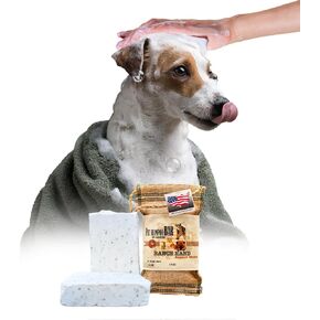 RHAS: Gentle and Eco-Friendly Natural Dog Soap Shampoo for Bathing and Exfoliating Our Furry Friends, Ideal for Delicate Skin, Alternative to Liquid Pet Shampoo, Minimizing Plastic Waste.
